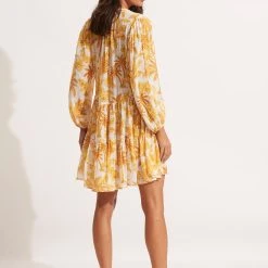 Seafolly Ladies Castaway Tier Dress - Tuscan Sun -Seafolly shop 54872 DR Tuscan 20Sun 4
