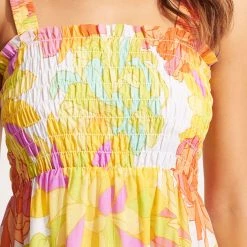 Seafolly Ladies Palm Springs Midi Dress - Lime Light -Seafolly shop 54873 DR Limelight 6