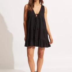 Seafolly Ladies Sunbreak Poplin Dress - Black