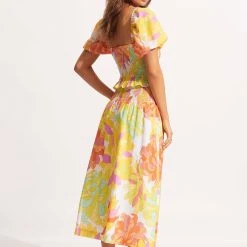 Seafolly Ladies Palm Springs Shirring Skirt - Lime Light -Seafolly shop 54887 SK Limelight 6