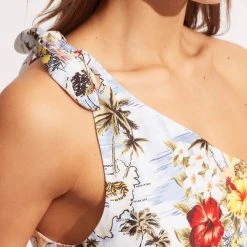 Seafolly Ladies Coast To Coast One ShoulderTop - Powder Blue -Seafolly shop 54889 TO PowderBlue 7