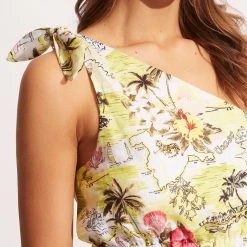 Seafolly Ladies Coast To Coast One ShoulderTop - Wild Lime -Seafolly shop 54889 TO Wild 20Lime 7