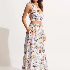 Seafolly Ladies Coast To Coast Skirt - Powder Blue -Seafolly shop 54890 SK PowderBlue 5