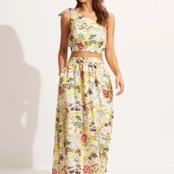 Seafolly Ladies Coast To Coast Skirt - Wild Lime