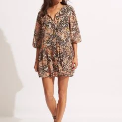 Seafolly Ladies Take Flight Cover Up - Mandarin