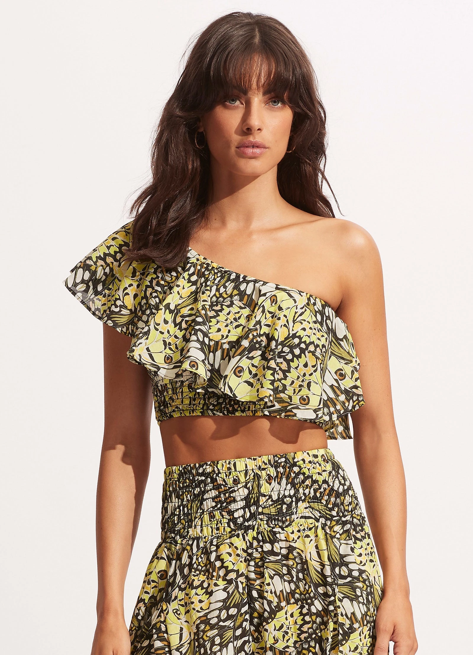 Seafolly Ladies Take Flight One Shoulder Top - Wild Lime 4 Seafolly Ladies Take Flight One Shoulder Top - Wild Lime - Image 2