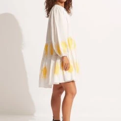 Seafolly Ladies Corsica Embroidery Tier Dress - White -Seafolly shop 54897 DR White 4