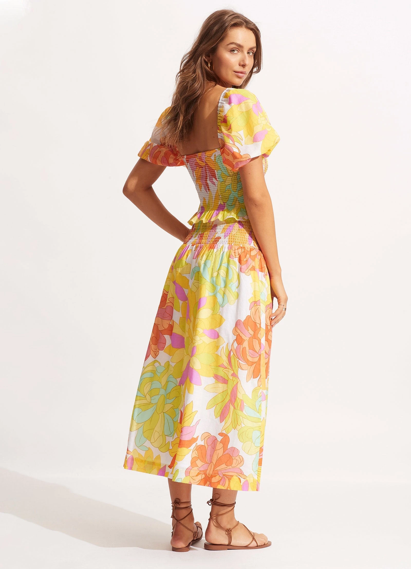 Seafolly Ladies Palm Springs Shirring Top - Lime Light 7 Seafolly Ladies Palm Springs Shirring Top - Lime Light - Image 5