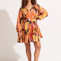 Seafolly Ladies Palm Springs Tier Dress - Black