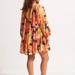 Seafolly Ladies Palm Springs Tier Dress - Black -Seafolly shop 54913 DR Black 5