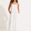 Seafolly Ladies Embroidery Tiered Dress - White -Seafolly shop 54915 DR White 1