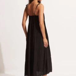 Seafolly Ladies Gia Scallop Midi - Black -Seafolly shop 54917 DR Black 5