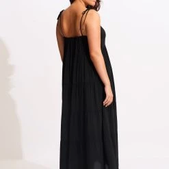 Seafolly Ladies Gia Scallop Midi - Black -Seafolly shop 54917 DR Black 7