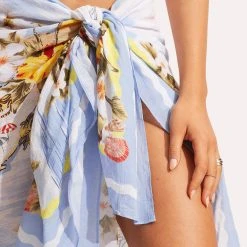 Seafolly Ladies Coast To Coast Pareo - Powder Blue 11 Seafolly Ladies Coast To Coast Pareo - Powder Blue -Seafolly shop 54920 SG PowderBlue 6