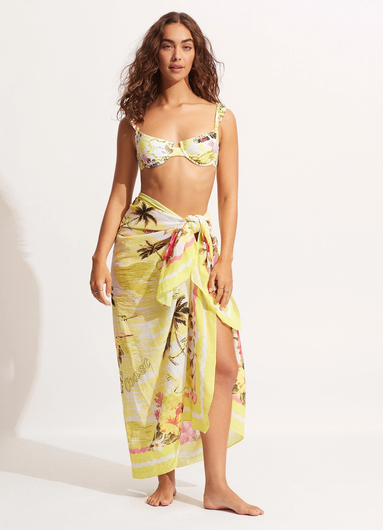 Seafolly Ladies Coast To Coast Pareo - Wild Lime 3 Seafolly Ladies Coast To Coast Pareo - Wild Lime