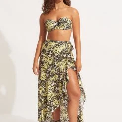 Seafolly Ladies Take Flight Wrap Skirt - Wild Lime