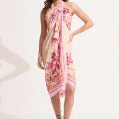 Seafolly Ladies Silk Road Sarong - Parfait Pink -Seafolly shop 54933 SG ParfaitPnk 7