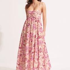 Seafolly Ladies Silk Road Midi Dress - Parfait Pink
