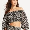 Seafolly Ladies Zanzibar Crop Top - Black -Seafolly shop 54953 TO Black 4