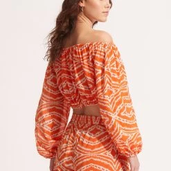 Seafolly Ladies Zanzibar Crop Top - Mandarin -Seafolly shop 54953 TO Mandarin 6
