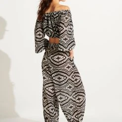 Seafolly Ladies Zanzibar Harem Pant- Black -Seafolly shop 54954 PA Black 6