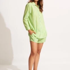 Seafolly Ladies Mod Squad Beach Short - Lime Burst 8 Seafolly Ladies Mod Squad Beach Short - Lime Burst -Seafolly shop 54960 SH Lime 20Burst 5