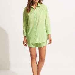 Seafolly Ladies Mod Squad Cover Up - Lime Burst -Seafolly shop 54962 CU Lime 20Burst 4