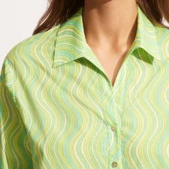 Seafolly Ladies Mod Squad Cover Up - Lime Burst -Seafolly shop 54962 CU Lime 20Burst 7