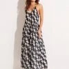 Seafolly Ladies Modern Take Tier Maxi Dress - Black -Seafolly shop 54974 DR Black 3
