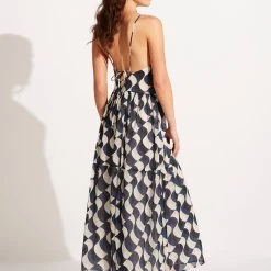 Seafolly Ladies Modern Take Tier Maxi Dress - Black -Seafolly shop 54974 DR Black 5