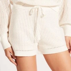 Seafolly Ladies Byron Knit Short - Natural -Seafolly shop 54984 KN Natural 7