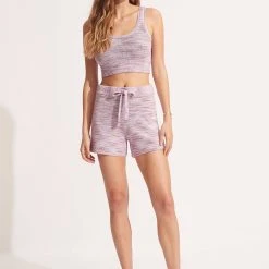 Seafolly Ladies Marl Knit Top - Lilac -Seafolly shop 54998 KN Lilac 3
