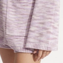 Seafolly Ladies Marl Knit Cardigan - Lilac -Seafolly shop 55000 KN Lilac 6