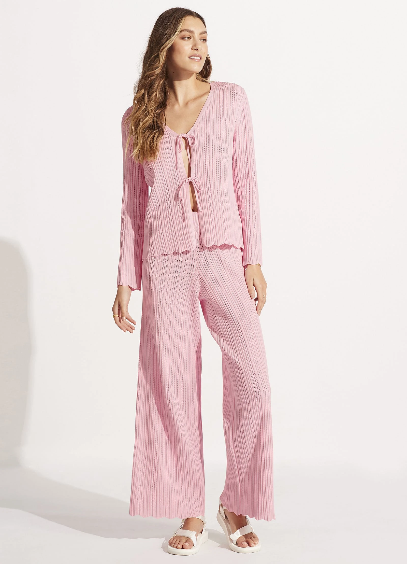 Seafolly Ladies Crochet Tie Knit Top - Parfait Pink 4 Seafolly Ladies Crochet Tie Knit Top - Parfait Pink - Image 2