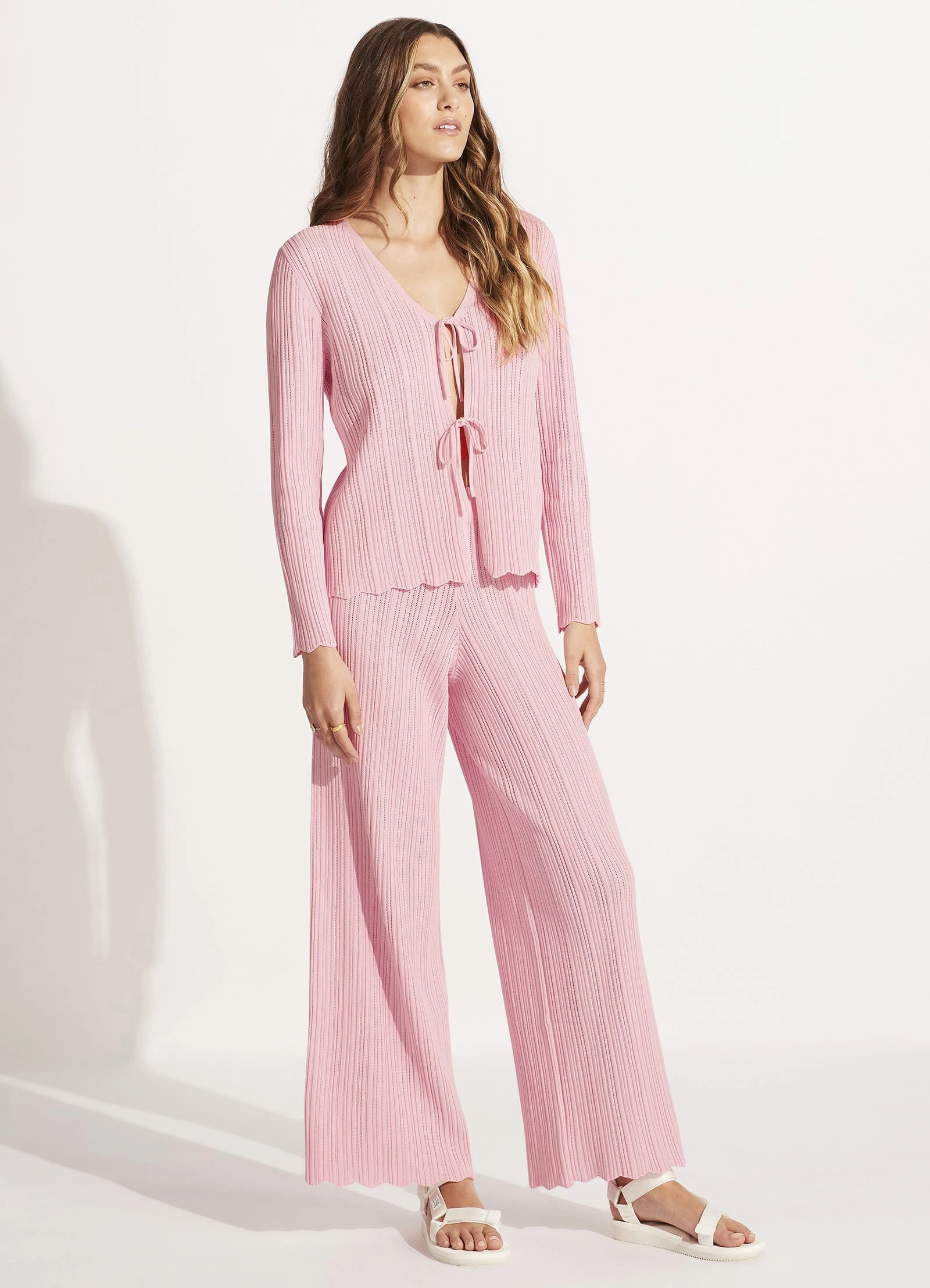 Seafolly Ladies Crochet Tie Knit Top - Parfait Pink 5 Seafolly Ladies Crochet Tie Knit Top - Parfait Pink - Image 3