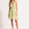 Seafolly Ladies Stripe Tier Mini Dress - Soft Olive -Seafolly shop 55007 DR SoftOlive 1