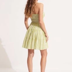 Seafolly Ladies Stripe Tier Mini Dress - Soft Olive -Seafolly shop 55007 DR SoftOlive 4