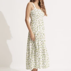 Seafolly Ladies Summer Crush Midi Dress - Soft Olive