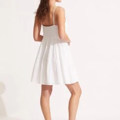 Seafolly Ladies By The Sea Mini Dress - White -Seafolly shop 55016 DR White 5