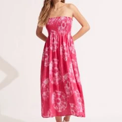 Seafolly Ladies Tie Dye Maxi Skirt/Dress - Rose Pink