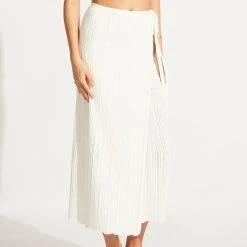 Seafolly Ladies Crochet Wrap Skirt - White -Seafolly shop 55035 KN White 4
