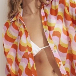 Seafolly Ladies Modern Take Cover Up - Mandarin -Seafolly shop 55046 CU Mandarin 7