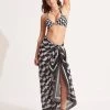 Seafolly Ladies Modern Take Sarong - Black -Seafolly shop 55047 SG Black 3