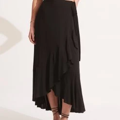 Seafolly Ladies The Wrap Skirt - Black -Seafolly shop 55048 SK Black 5