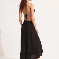Seafolly Ladies The Wrap Skirt - Black -Seafolly shop 55048 SK Black 7