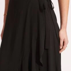Seafolly Ladies The Wrap Skirt - Black -Seafolly shop 55048 SK Black 8