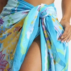 Seafolly Ladies Under The Sea Sarong - Blue Mist -Seafolly shop 55051 SG Blue 20Mist 6