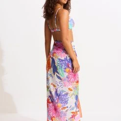 Seafolly Ladies Under The Sea Sarong - White -Seafolly shop 55051 SG White 5