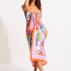 Seafolly Ladies Under The Sea Sarong - White -Seafolly shop 55051 SG White 8