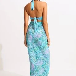 Seafolly Ladies Sea Skin Sarong - Vivid Green -Seafolly shop 55052 SG VividGreen 5